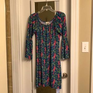 Simply Southern Teal and pink dress size large